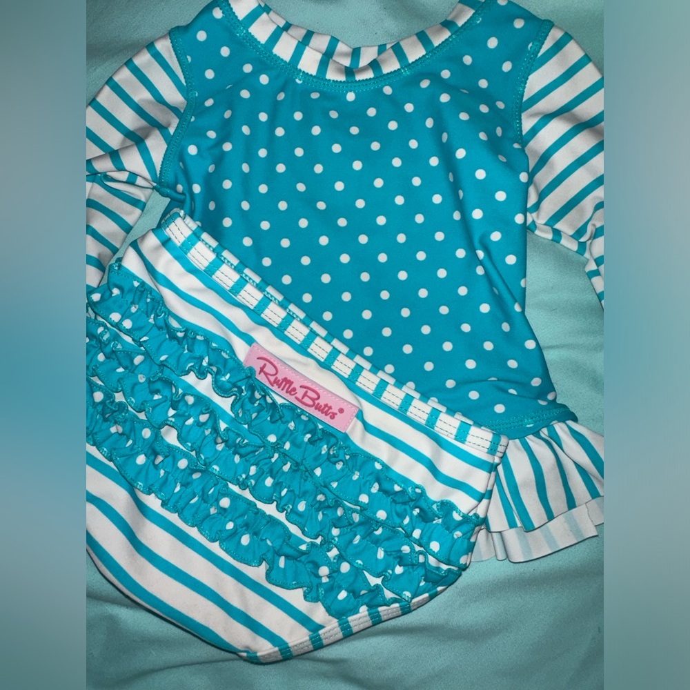 Ruffle Butts 12-18M Rashguard Set - Picture 2 of 3